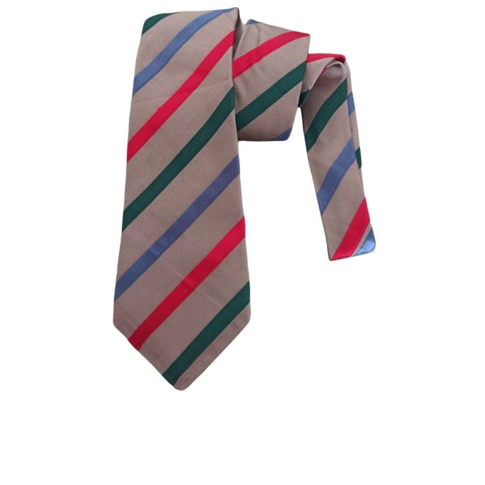 KITON 7FOLD Gray Striped Silk Tie ITALY 61"/ 3.6" EC